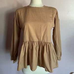 Babydoll peplum blouse